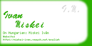 ivan miskei business card
